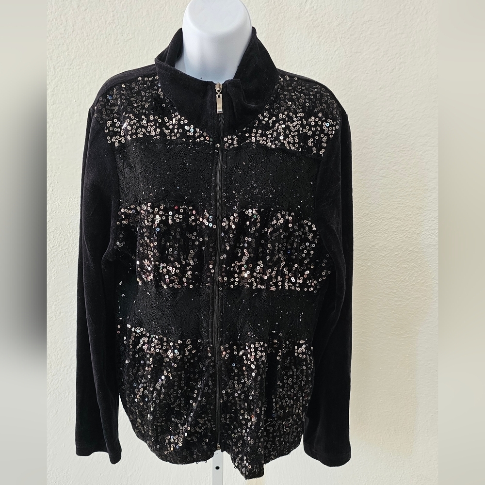 Sequin Black Jacket